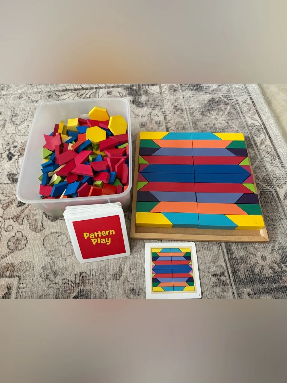Pattern Play Colorful Pattern Blocks Sets- Multicolor